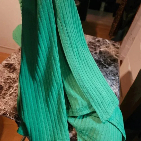 Yours | Plus Size Green Ribbed T-Shirt Dress Stretch Fabric - New with Tag! - Picture 12 of 15